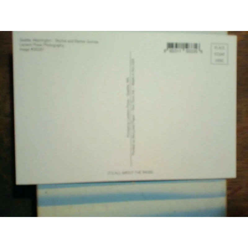 BEAUTIFUL PHOTO POST CARD SEATTLE SPACE NEEDLE & MT RAINIER