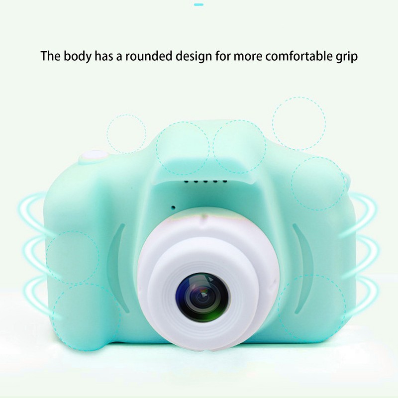 Kids Camera Cartoon Cute Rounded Design 2 Inch IPS Screen