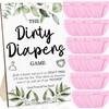 Roowest 51 Pcs Dirty Diaper Baby Shower Games Funny Wooden