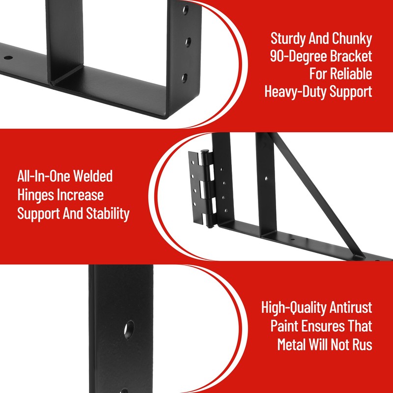 Gate Corner Brace Bracket, Heavy Duty Fence Gate Frame Kit,