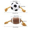 Football Dog Toy Outdoor Interactive Fun Cotton Rope Football Puppy