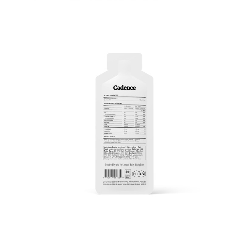Cadence Core Energy Gels for Running Endurance - 24g Carbohydrates