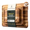 Teak Wood Cutting Board Set for Kitchen High-End Non Toxic