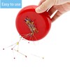 Hilltian Magnetic Pin Cushion with 100 Plastic Head Pins, Magnetic