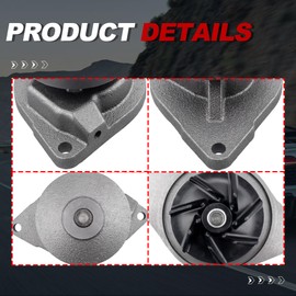 UNITHUB Engine Water Pump Automotive w/Gasket 3800984 R5003665AA Compatible for Dodge Ram 2500 3500 4000 4500 5500 Freightliner Sterling Truck 6.7L 2007-2013