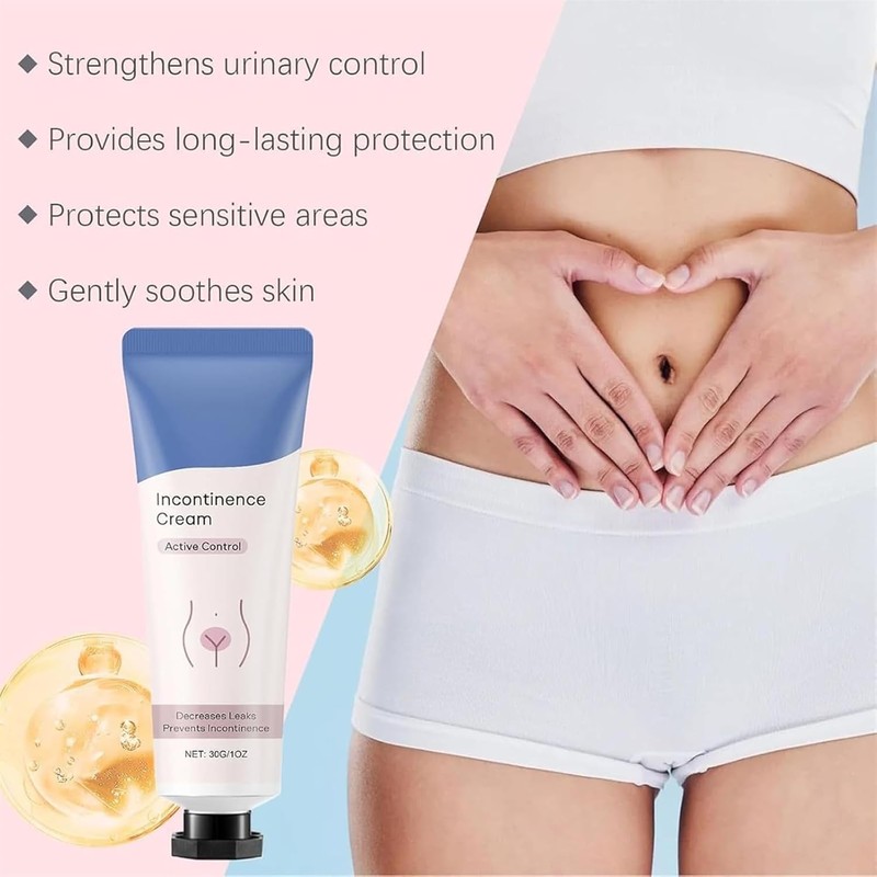 Women's Incontinence Control Body Cream,Active Control To Decrease Leaks,Moisturizing Night