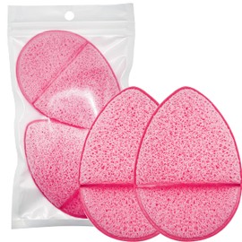 2 Pack Facial Sponge for Daily Deep Cleansing and Regular Exfoliating, Reusable Makeup Remover (Pink)