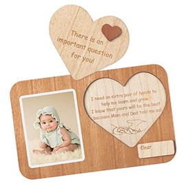 Godparents Proposal Gift Picture Frame, Will You Be My Godparents Photo Frames Announcement Gift from Godchild, Wooden God Parents Proposal Gift Ideas Baptism Christening Christmas Gift