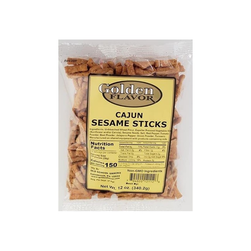 Golden Flavor Sesame Sticks - Cajun - 3 pounds total