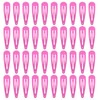 40 Counts Colorful Metal Snap Hair Clips 2 Inch Barrettes