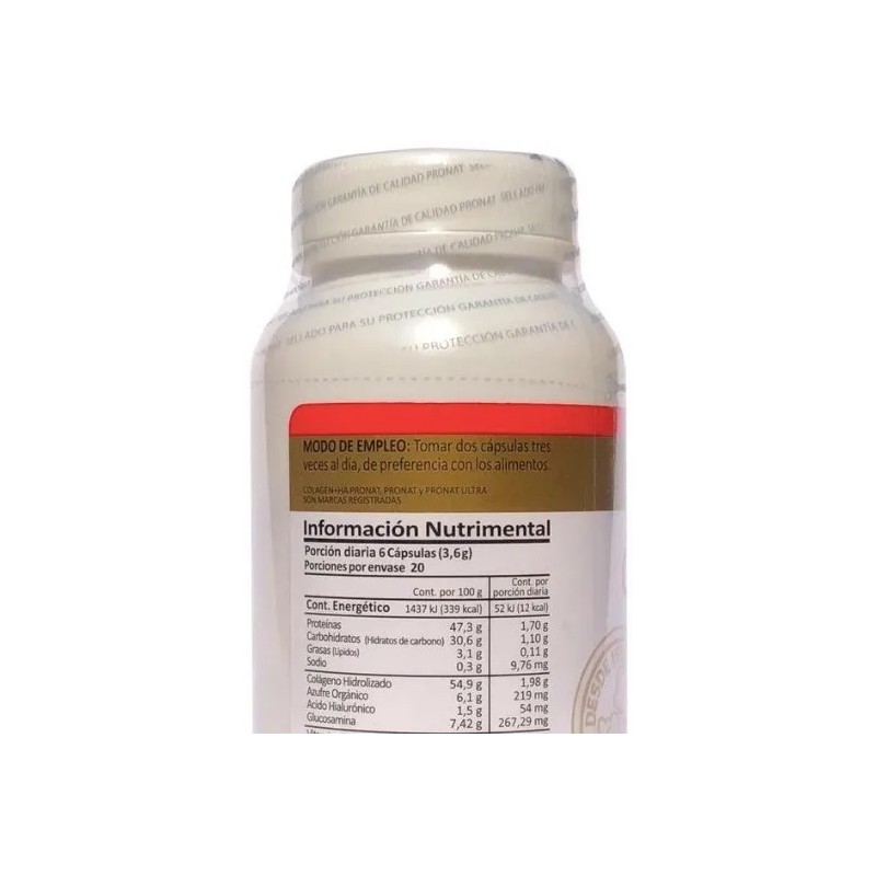 Colageno Hidrolizado+acido Hialuronico 120cap 100%original