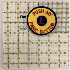 Panic Button Patch Vintage Black Trim “Push My Panic Button” Sew On Patch Unused Panic Button Humor