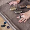 FREEBLOSS 16Pcs Leather Finger Protector Finger Thimble Guards Tools Leather