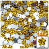 144pc Acrylic Aluminum foil Flat Back Flower Rhinestones 10mm Light