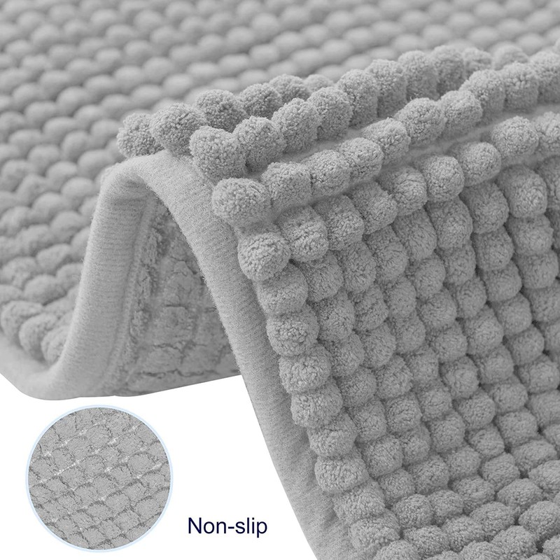 subrtex Chenille Bath Mats for Bathroom Extra Soft and Water