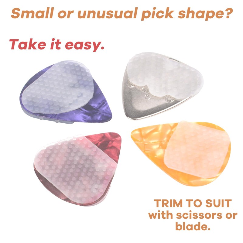 32pcs Guitar Picks Grips, Large Silicone Soft Grips with 3
