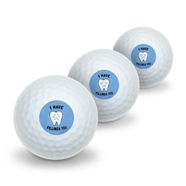 GRAPHICS & MORE I Have Fillings Too Tooth Feelings Dentist Funny Humor Novelty Golf Balls 3 Pack