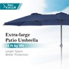 PHI VILLA 15'x9' Extra Large Patio Umbrella (Base Included) Rectangular