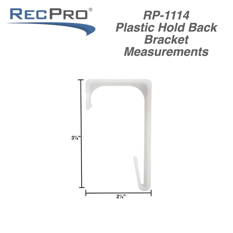 RecPro RV Curtain Tie Back | White | Curtain Hold