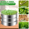 Abizarch 8.6" Sprouts Growing Kit, Stainless Steel Sprouting Kit, 3-Tier