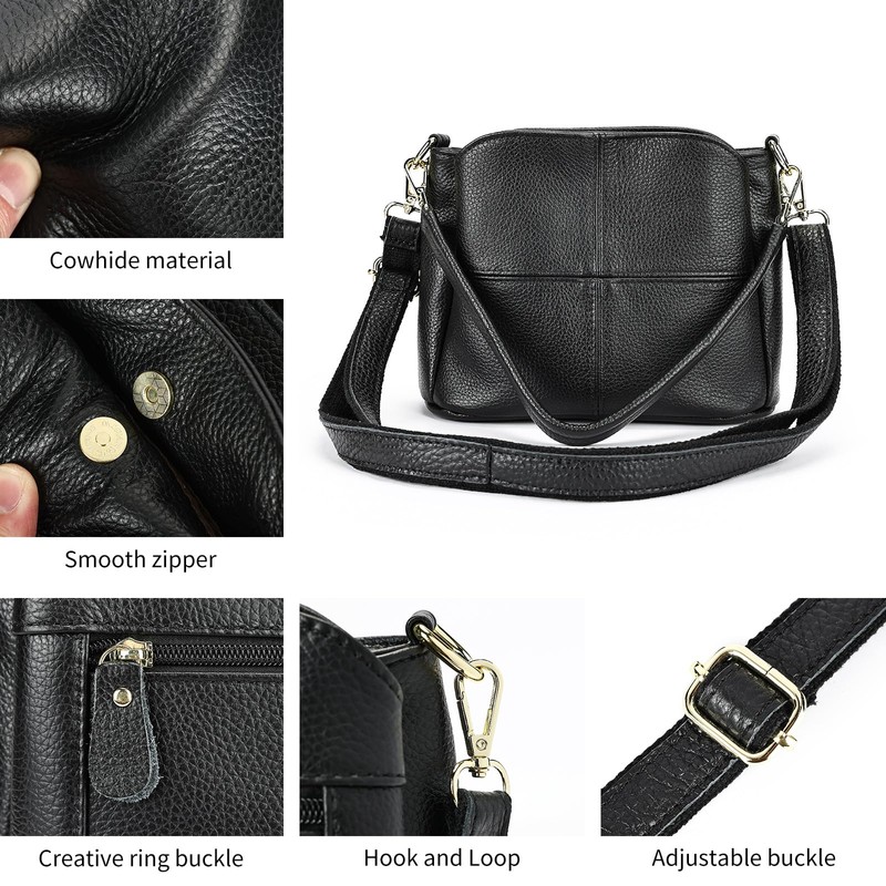 Genuine Leather Women Shoulder Bag Small Crossbody Bags Purse Mini