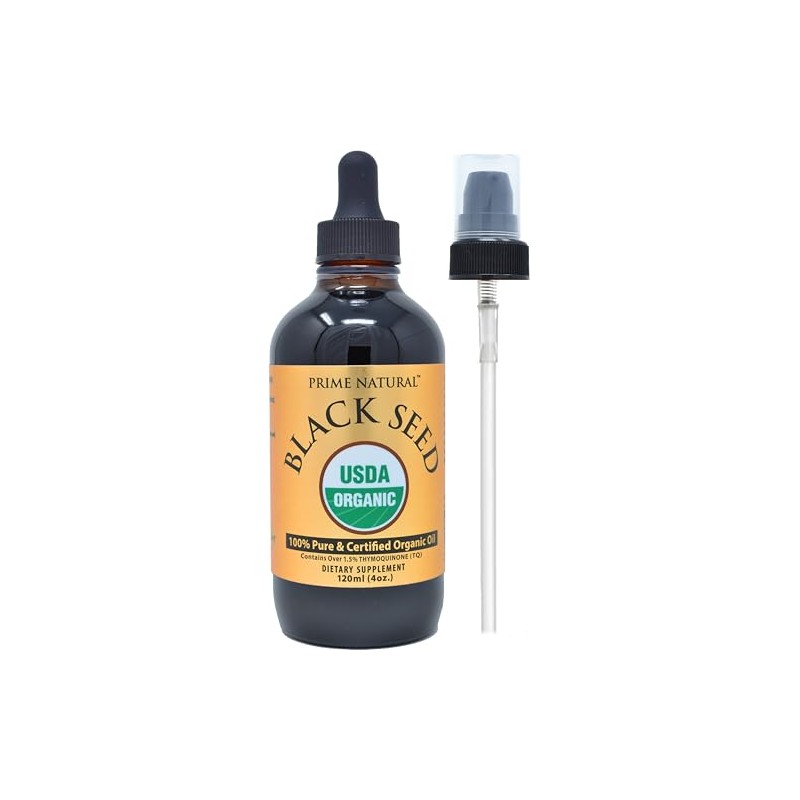 Prime Natural Aceite de Comino Negro Org?nico 118 Ml(4 Oz)