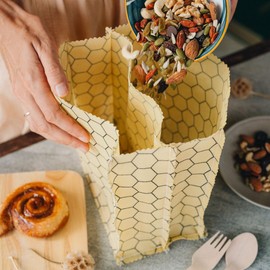 SuperBee Beeswax Food Bag - 2 Compartment - Small