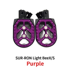 Dirt Bike Foot Pegs for Surron Light Bee X S Segway X160 X260,All Aluminum Alloy Foot Rest Pedals,Anti-slip Motorcycle Passenger Footpegs,Sur Ron Replacement Parts,Modified Suron Accessories,Purple