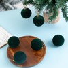6pcs Velvet Christmas Balls 2.36 Inches Flocked Christmas Hanging Ornaments