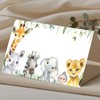 120 Pack Safari Animals Baby Shower Place Cards, 3.5" x