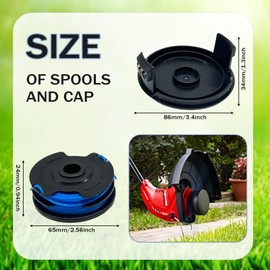 Zzunkn AC41RL3 Autofeed Dual Replacement Line 0.065" 27ft, Electric String Trimmers Replacement Spool for Homelite UT41112 UT41121 UT41120 UT41113 UT41122 UT41112B, Weed Eater String Trimmer Parts