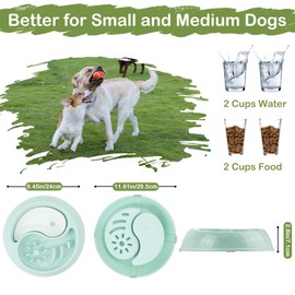 HOSTK Slow Feeder Dog Bowls, Anti-Choking Dog Food Bowl for Large And Medium Dogs, No-Spill Water Bowl & Slow Feeder, Anti-Slip Interactive Puzzle Pet Food Training Bowl Toy for All Breeds Pets(Green)