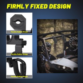 YCHOW-BEAM UTV Gun Holder, 2PCS UTV Tool Holder Rack Roll Bar UTV Tool Holder Shovel Mount Bow Rack Shovel Mount Bow Fit for 1-2'' Round Roll Bar for Polaris RZR Ranger Can AM Kawasaki Snowmobile