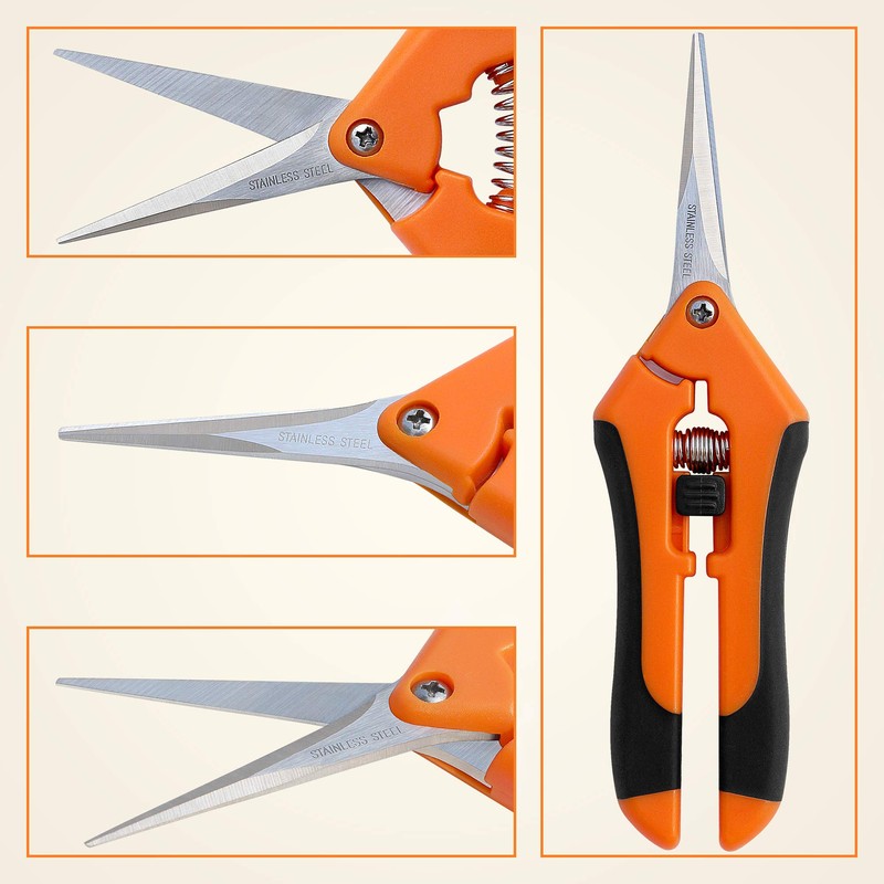 Gardzen 2-Pack 6.5'' Hand Pruner Pruning Shear, Functional Garden Scissors
