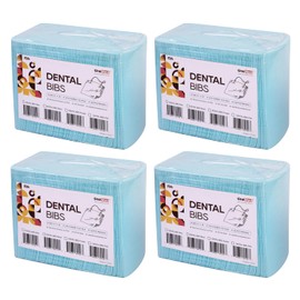 ONEMED OneMed 500 PCS 13"x18" Disposable Dental Bibs 3 Ply Waterproof Blue Dental Tattoo Bibs Dentist Clinic Medical Tray Cover and Nail Table Cover