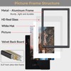 Fkvat 8x12 Picture Frame, Black Modern Thin Aluminum Metal Photo