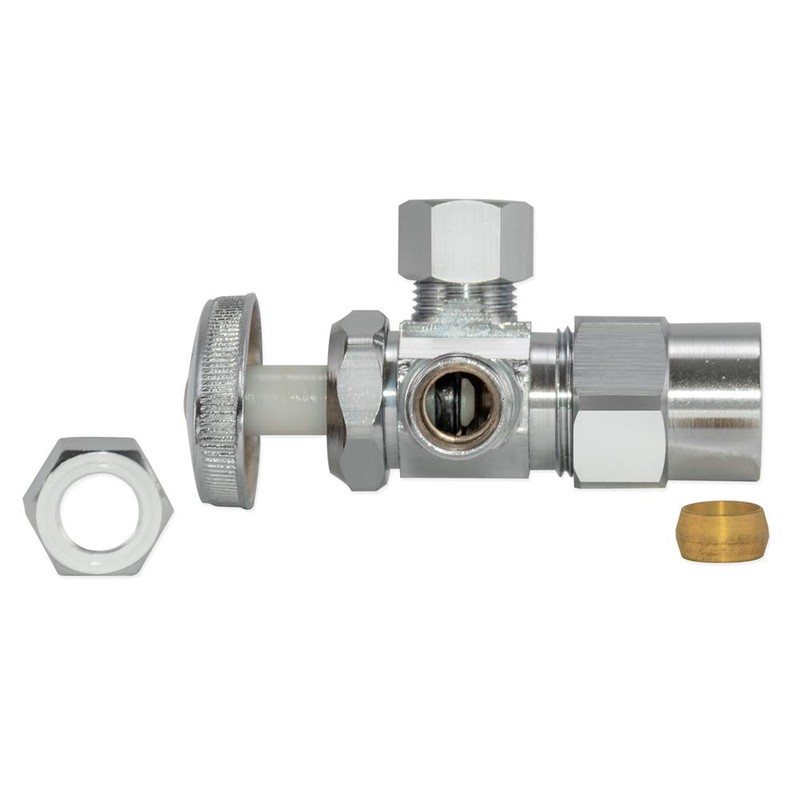 Eastman Multi-Turn Dual Outlet 3-Way Shut-Off Valve, 1/2 Inch CPVC