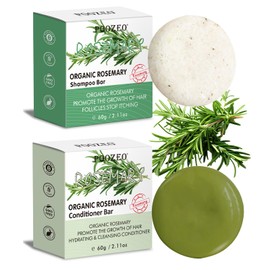DBEAUTYM 2 Pack Rosemary Shampoo Conditoner Bar Set,Thinning Hair - Volume Shampoo & Conditioner Bar for Men and Women,Hair Thickening & Regrowth Treatment,Hair Growth Soap for Anti-Hair Loss