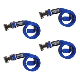 SECURE IT QUICK - Zinc Coated Alligator Thumb Buckle Cargo Secure Utility Lashing Strap - 1" Wide Heavy Duty Polypropylene Webbing, Also Our Rubberized Slack Keeper (48" THMB - 4PK, Blue)