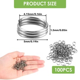 QTMMC 100 PCS Stainless Steel Dart Shaft Rings O-Ring Spring Ring for Nylon Shafts Accessories, Non-Slip Dart Flight Protector, 4.15 MM Dart Shaft Rings for Plastic & Nylon Shafts