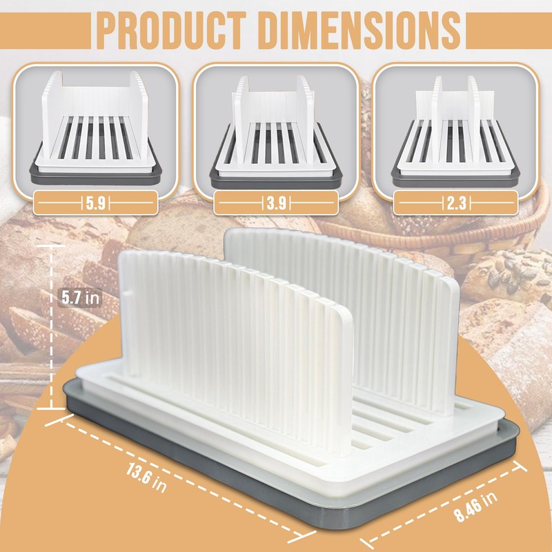 SliceElite Bread Slicer for Sourdough Rounds - Adjustable Bread Slicing