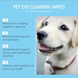 Cat & Dog Eye Wipes:Hypoallergenic Eye Wipes for Dogs,Natural Cleaning Pet Wipes for Face Gently Remove Tear Stain, Eye Debris, Discharge, Mucus, Non-Irritating (300 PCS)