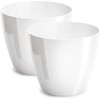 PECZEKO Shiny Flower Pot, Plastic Planter, Decorative Pot for Large