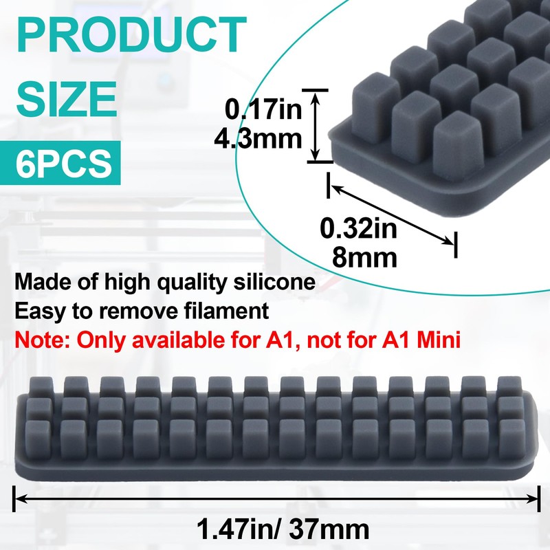 SmallCat 6pcs Silicone Nozzle Wiper Brush for Bambu Lab A1,