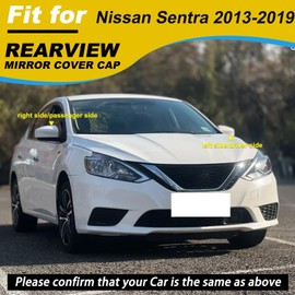 Goholy Car Door Side Rearview Mirror Cover Compatible With Nissan Sentra 2013 2014 2015 2016 2017 2018 2019 Housing Rearview Mirror Protective Cover Moonlight Silver Right Side
