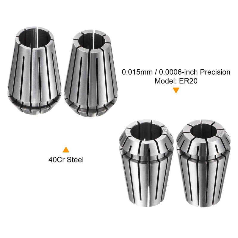 sourcing map ER20 10mm 12mm Spring Collet Chucks High Precision
