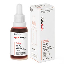 Newwell Exfoliating Solution Serum with 10% AHA & 2% BHA - Pore Refining Face Serum Against Acne, Pimples & Blemishes - Glow Booster for Radiant Complexion