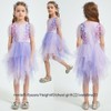 JQGBBOX mermaid dress,mermaid costume for girls,Short-sleeved tulle dress,purple dresses for
