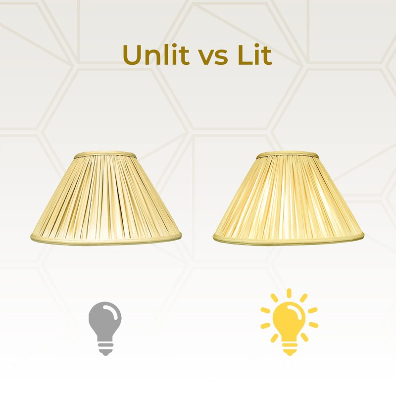 Royal Designs Coolie Empire Gather Pleat Basic Lamp Shade, Antique