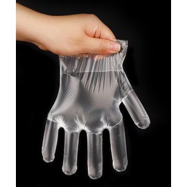 400 Count Disposable Poly Plastic Gloves for Cooking, Food Prep and Food Service, Cleaning Gloves Household Food Safe, One Size Fits Most Latex-Free Powder-Free Clear Plastic Gloves for House Clean.